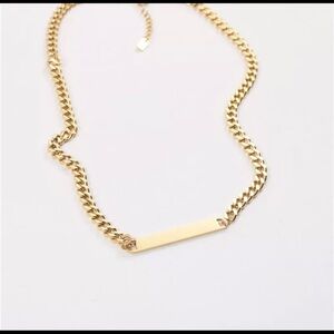 Stainless steel gold plated necklace 16in